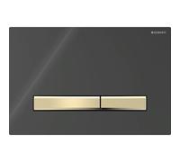 Plaque Geberit Sigma50 carrée DT laiton noir - GEBERIT 115.672.DW.2