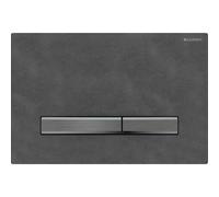 Plaque Geberit Sigma50 carrée DT noir chromé ardoise Mustang - GEBERIT 115.671.JM.2