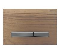 Plaque Geberit Sigma50 carrée DT noir chromé noyer américain - GEBERIT 115.671.JX.2