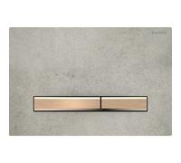 Plaque Geberit Sigma50 carrée DT or rouge aspect béton - GEBERIT 115.670.JV.2