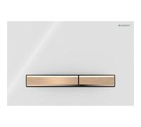Plaque Geberit Sigma50 carrée DT or rouge blanc - GEBERIT 115.670.11.2