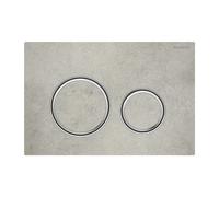 Plaque Geberit Sigma50 Effet Béton / Chromé Double Bouton | 115.884.JV