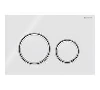 Plaque de déclenchement ronde Geberit Sigma 50 115884SI1 blanc , pour double chasse