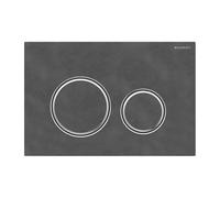 Geberit Plaque de déclenchement Sigma50 115.884.JM.1 – double bouton, ronde, chromé/ardoise Mustang