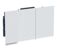 Plaque Geberit Sigma60 carrée DT blanc réfl chromé brillant - GEBERIT 243.415.SI.1