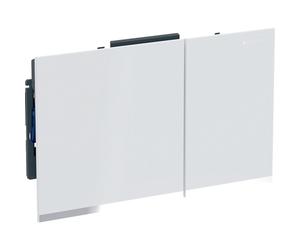 Plaque Geberit Sigma60 carrée DT blanc réfl chromé brillant - GEBERIT 243.415.SI.1