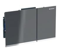 Plaque Geberit Sigma60 carrée DT gris velouté réfl chromé brillant - GEBERIT 243.415.JK.1