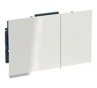 Plaque Geberit Sigma60 carrée DT sable gris réfl chromé brillant - GEBERIT 243.415.JL.1