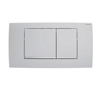 Plaque Geberit Twinline30 carrée DT chromé mat laqué facile à nettoyer - GEBERIT 115.899.JQ.1