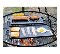Plaque-gril de cuisson - Izicook - 38 cm - Fonte - Compatible tous feux - Double face