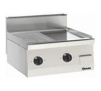 Plaque grill lisse et rainurée électrique 60cm prof.600 G