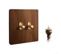 Plaque Interrupteur Rétro pour bois 86 Encastrée pour déco Plaque(C) | Finition pour bois classique, style rétro , pour idéal décoration murale, compatible standard 86