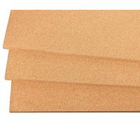 Plaque isolante en liège pressé, 900 x 600 x 10 mm, pour intérieur et sol | Convient pour l'isolation thermique et acoustique sur les sols, cloisons sèches, murs intérieurs, plafonds et toits
