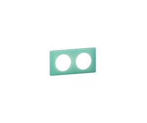 plaque legrand céliane 2 postes turquoise 50s