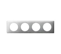 Plaque LEGRAND Céliane 4 postes métal aluminium