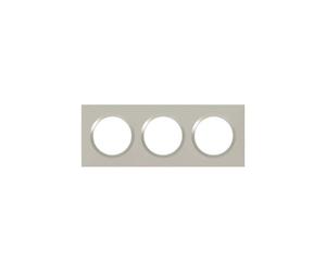 Plaque LEGRAND Dooxie 3 postes carrée plume