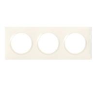 Legrand Plaque de finition Dooxie carrée 3 postes Blanc pour prises/interrupteurs Fabriqué en France