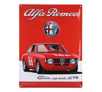 Plaque métal décorative relief ALFA ROMEO GIULIA GTA - 40 x 30 cm