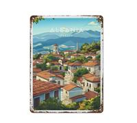 Plaque métallique de voyage en Albanie, affiche artistique, impression, décoration, peinture rétro en métal, style garage, 30 x 40 cm