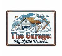 Plaque Métallique Le Garage : Mon Petit Paradis Plaque Attention Rétro | Metal Signe Vintage Pour Cuisine Hôtels 20x30cm