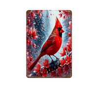 Plaque Métallique Panneau Maison Pancarte Pour Garage Pub Décoratives 20X30Cm Cardinal Rouge