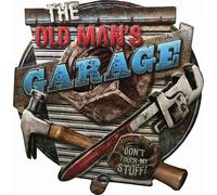 Plaque métallique style rétro-vintage pour garage homme