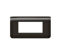 Plaque Mosaic - Support pour 4 modules montage horizontal - Noir mat