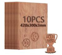 Plaque multiplex, 3 mm, matériau pour découpe laser, format A3, 10 pièces