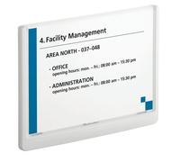 Plaque murale 17,5 x 23,5 cm Click Sign Durable blanche.