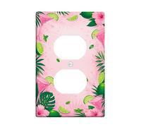 Plaque murale de sortie duplex pour cocktail, hibiscus tropical, citron vert, pêche, taille standard, décoration pour nouvel appartement, maison, chambre à coucher, bureau