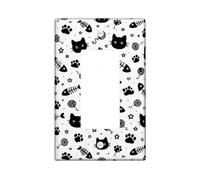Plaque murale décorative en plastique noir de taille standard avec motif de patte de poisson pour maison, salon, chambre à coucher, salle de bain