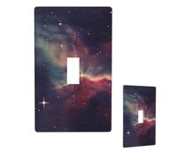 Plaque murale décorative pour interrupteur électrique Motif champ d'étoiles dans l'espace profond Taille standard 11,4 cm x 7 cm