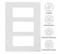 Plaque Murale D'interrupteur Triple 3 Modules PC Blanc | Triple Prise et Interrupteur Standard Us, Panneau Plastique Résistant aux Chocs, Usage Domestique