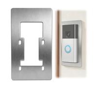 Plaque Murale en Acier Inoxydable pour Sonnette Vidéo compatible avec Ring Video Doorbell 1-4, 2e Génération, 3 Plus, Battery Plus, Battery Pro, Plaque pour Cacher Trous et Traces derrière Sonnette