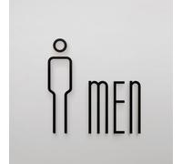 Plaque murale en acrylique pour toilettes avec panneau de signalisation pour porte de salle de bain offrant un marquage clair des toilettes (A)