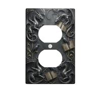 Plaque murale en forme de dragon duplex - Motif livre gothique - Corbeau d'Halloween - En plastique noir - Taille standard - Pour maison, salon, nouvel appartement