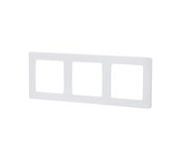 Plaque murale en plastique pour 3 voies, plaque carrée blanche