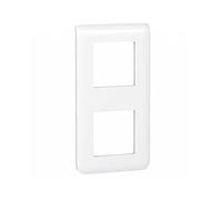 Plaque murale Legrand Mosaic - 2 x 2 modules Blanc 81,5 x 153 mm Compatible avec Poussoirs standard