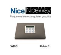 Plaque murale Nice Opla rectangulaire Graphite - emetteur NiceWay