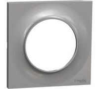 Plaque ODACE Styl alu 1 poste - SCHNEIDER ELECTRIC - S520702E Gris G