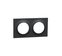 Plaque - SCHNEIDER ELECTRIC - ODACE Styl - 2 postes - Anthracite - Encastré - 71mm