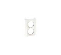 Plaque Odace Styl - Blanc brillant - Double verticale 57mm