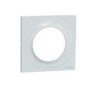 Plaque - Odace - Styl - Blanc Recyclé - 1 Poste - 85mm x 85mm - Intérieur