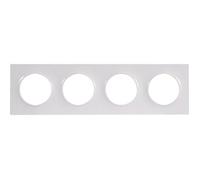 Odace Styl - plaque 4 postes horizontaux ou verticaux entraxe 71mm blanc - SCHNEIDER ELECTRIC - S520708