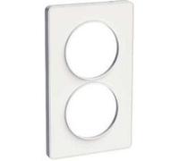 Schneider S520814 Plaque 2 postes verticaux 57mm Odace touch