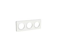 Plaque Odace Touch - Blanc sans liseré - Triple horizontale / verticale 71mm