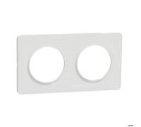 Schneider Electric Plaque Odace Touch S520804 2 postes blanc horiz. ou vert. entraxe 71 mm