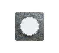 Plaque Odace Touch - Pierre galet avec liseré blanc - Unique
