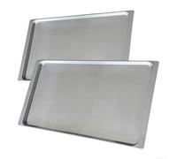 Plaque Pâtissière Rectangulaire 315x435mm Anti-Déformation | Alliage aluminium pur, revêtement , sain pour aliments, pour bord renforcé anti-gauchissement, 315x435mm