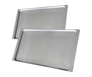 Plaque Pâtissière Rectangulaire 315x435mm Anti-Déformation | Alliage aluminium pur, revêtement , sain pour aliments, pour bord renforcé anti-gauchissement, 315x435mm